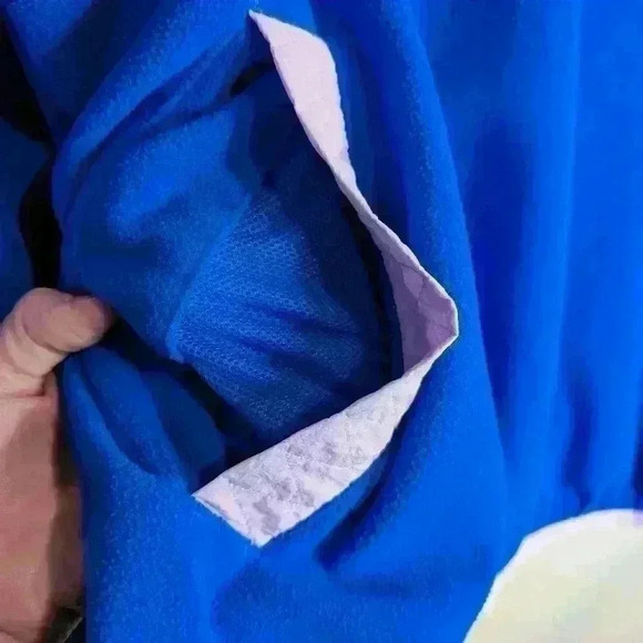 Adidas 1/2 zip pull over Cobalt blue with lilac trim retro colors size XL - Picture 8 of 13